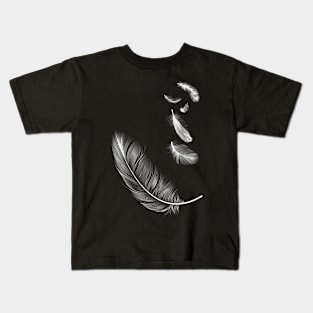 Falling Feathers Kids T-Shirt